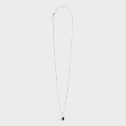 Discount Aiguise Necklace in Sterling Silver with Rhodium finish and Onyx Necklaces