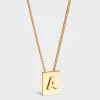 New Alphabet A Necklace in Brass with finish Women Alphabet | Categories·Necklaces