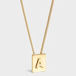 New Alphabet A Necklace in Brass with finish Women Alphabet | Categories·Necklaces