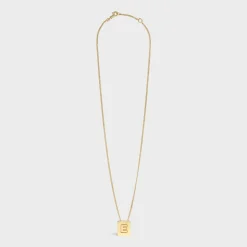New Alphabet E Necklace in Brass with finish Women Alphabet | Categories·Necklaces