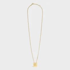 Fashion Alphabet K Necklace in Brass with finish Women Alphabet | Categories·Necklaces