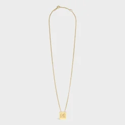Outlet Alphabet M Necklace in Brass with finish Women Alphabet | Categories·Necklaces
