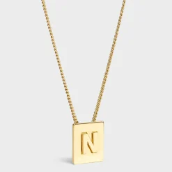 Outlet Alphabet N Necklace in Brass with finish Women Alphabet | Categories·Necklaces