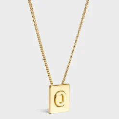 Hot Alphabet O Necklace in Brass with finish Women Alphabet | Categories·Necklaces
