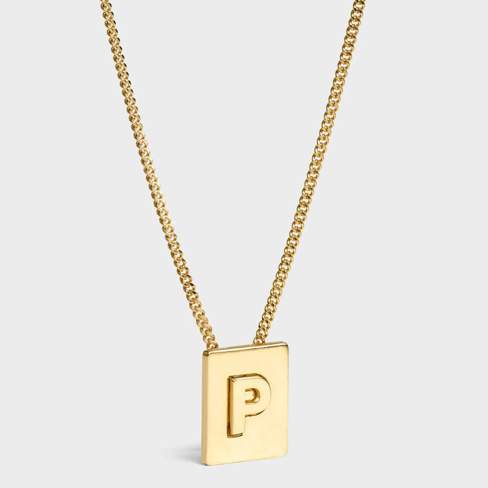 New Alphabet P Necklace in Brass with finish Women Alphabet | Categories·Necklaces