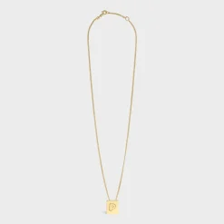 New Alphabet P Necklace in Brass with finish Women Alphabet | Categories·Necklaces