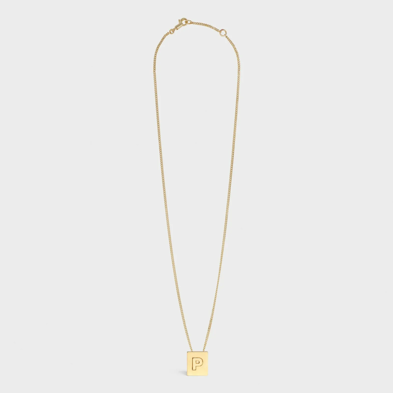 New Alphabet P Necklace in Brass with finish Women Alphabet | Categories·Necklaces