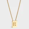 New Alphabet R Necklace in Brass with finish Women Alphabet | Categories·Necklaces