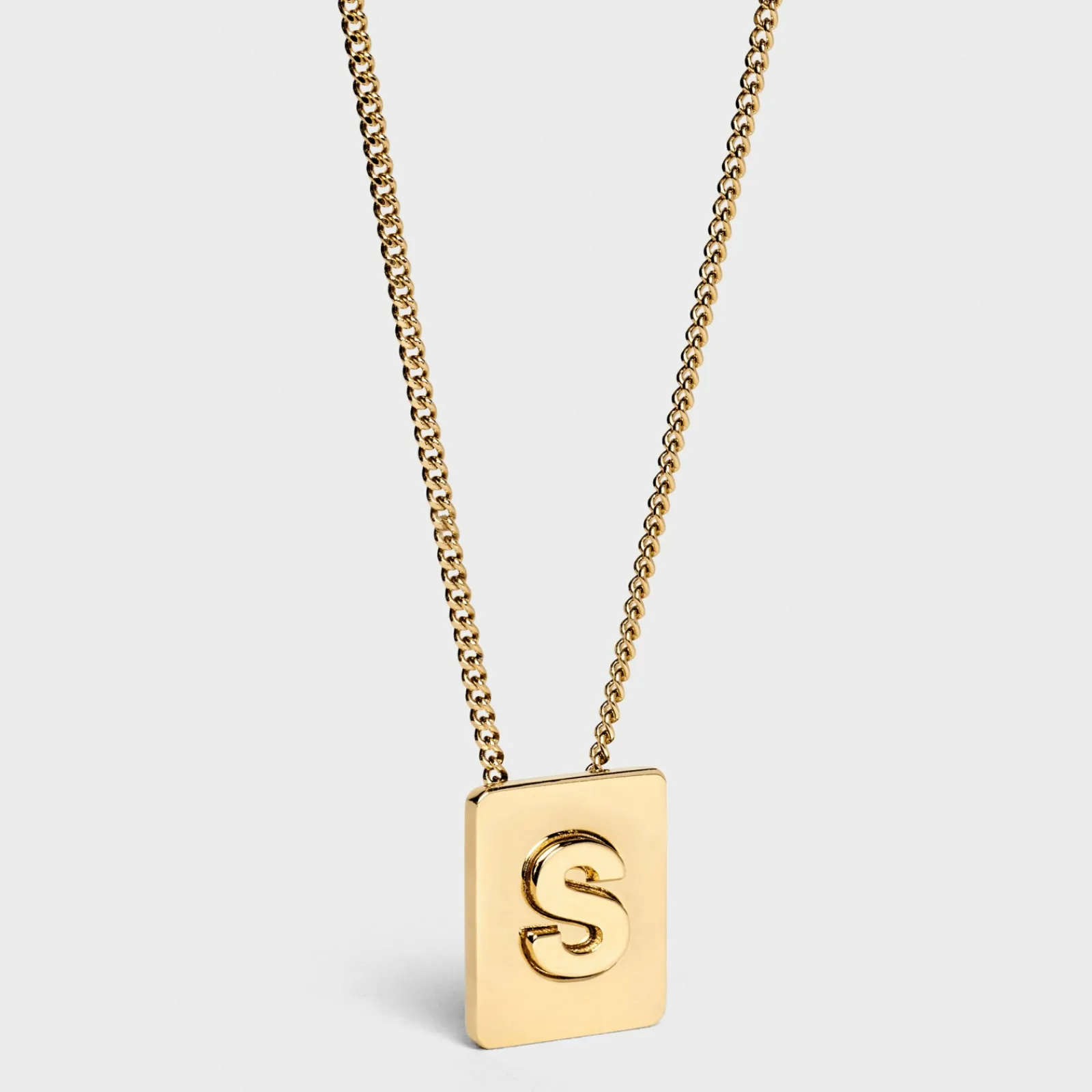 Online Alphabet S Necklace in Brass with finish Women Alphabet | Categories·Necklaces