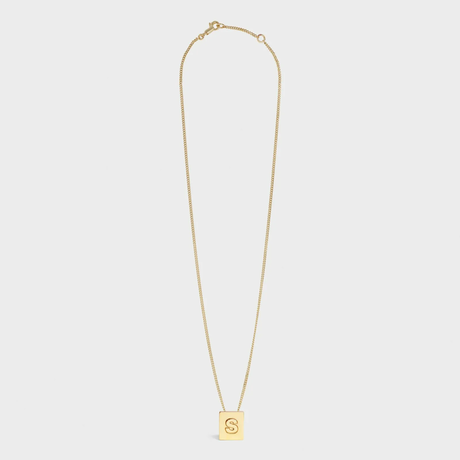 Online Alphabet S Necklace in Brass with finish Women Alphabet | Categories·Necklaces
