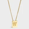 Clearance Alphabet W Necklace in Brass with finish Women Alphabet | Categories·Necklaces
