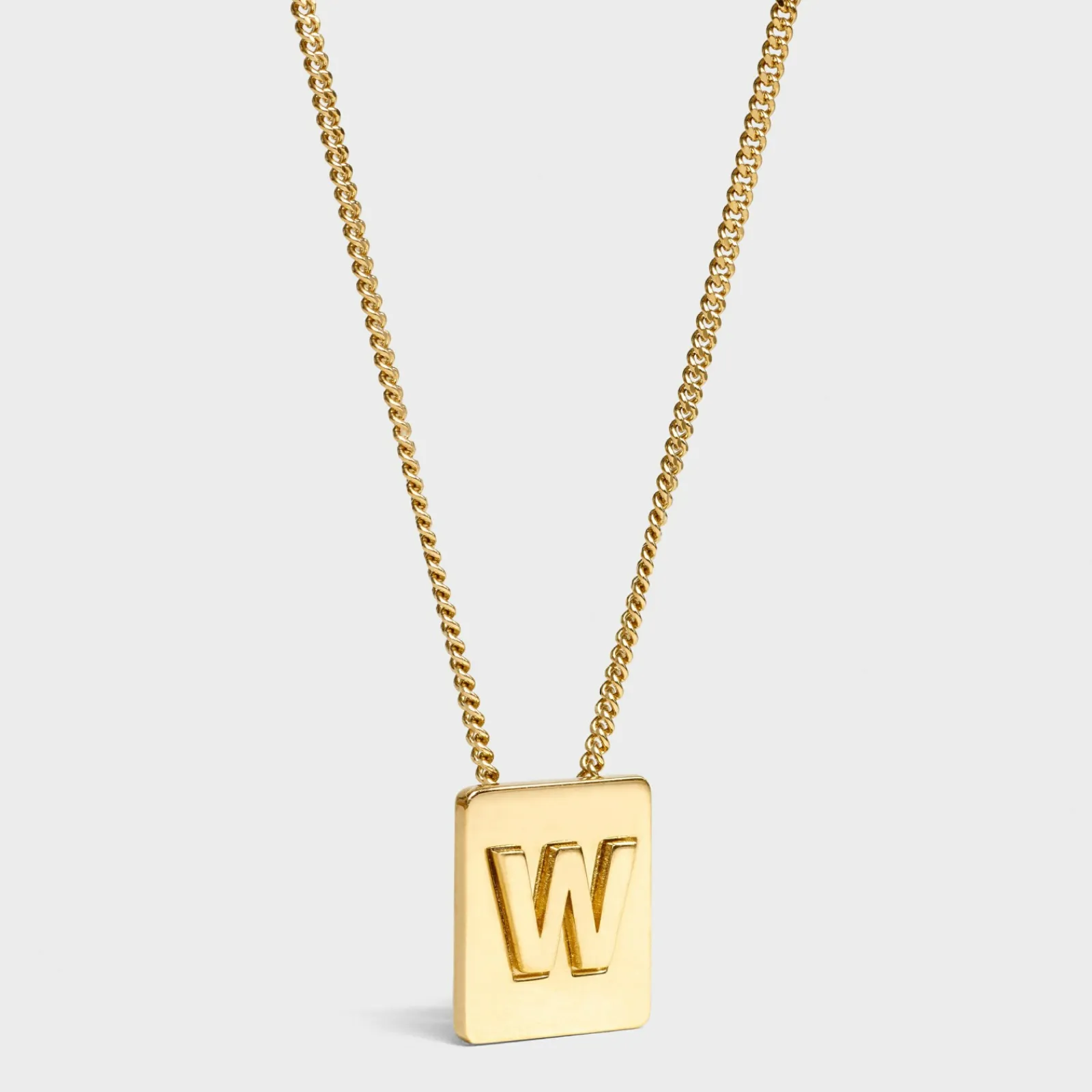 Clearance Alphabet W Necklace in Brass with finish Women Alphabet | Categories·Necklaces