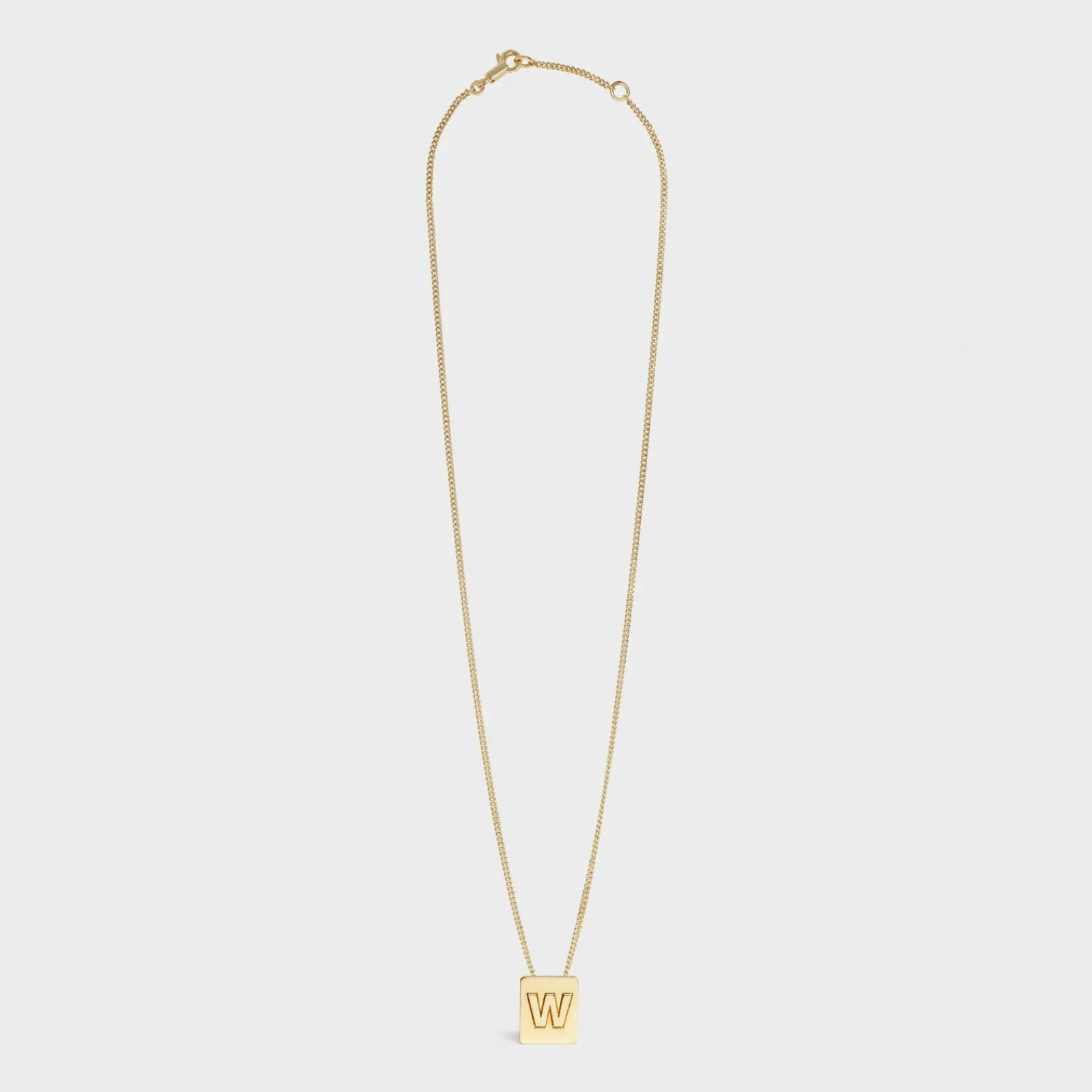 Clearance Alphabet W Necklace in Brass with finish Women Alphabet | Categories·Necklaces