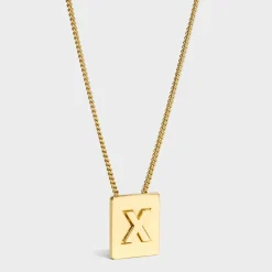 Online Alphabet X Necklace in Brass with finish Women Alphabet | Categories·Necklaces