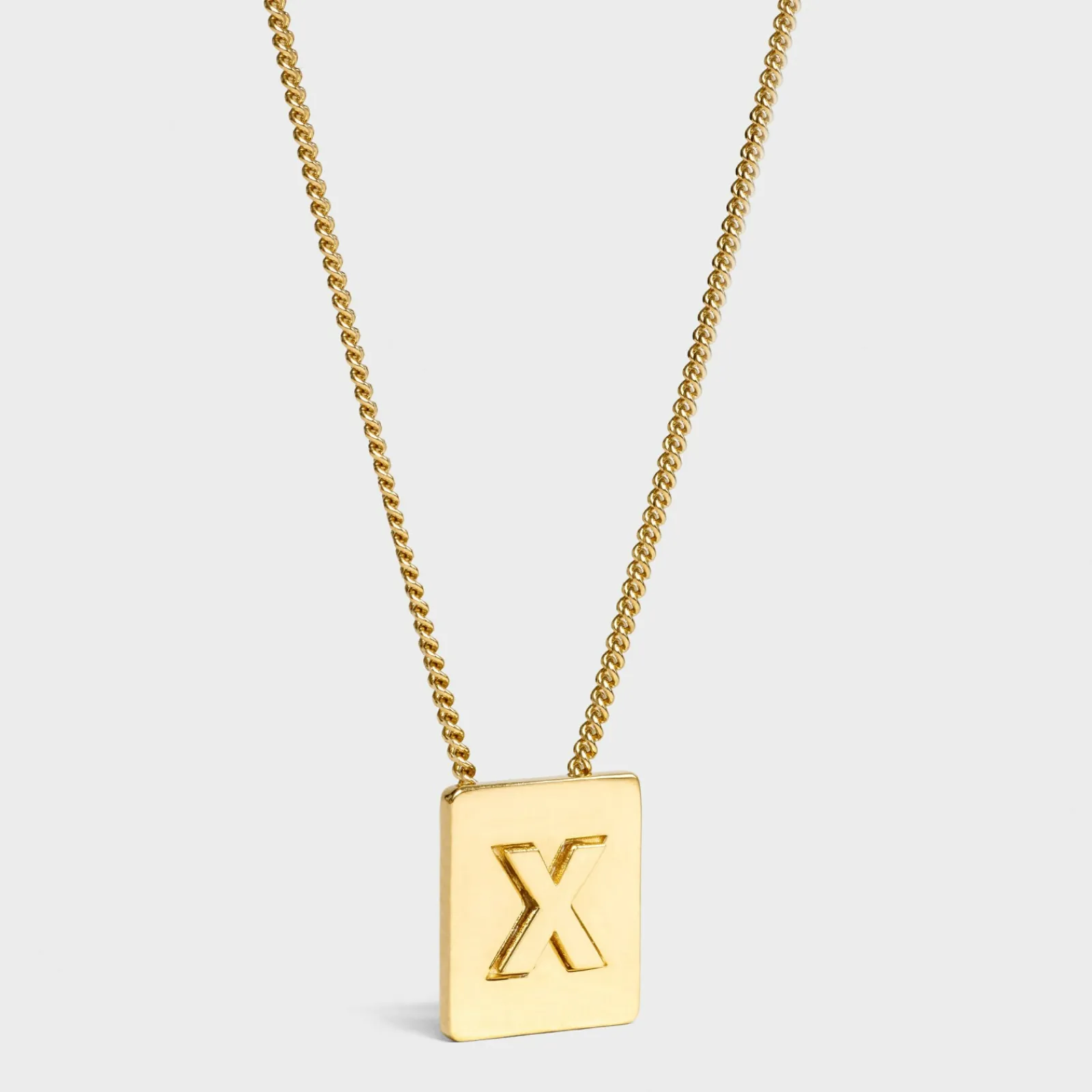 Online Alphabet X Necklace in Brass with finish Women Alphabet | Categories·Necklaces
