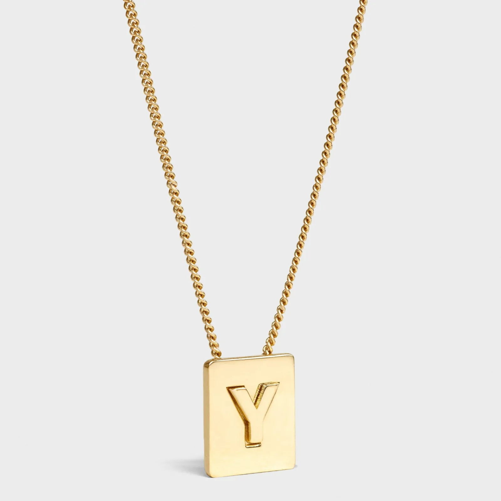 Online Alphabet Y Necklace in Brass with finish Women Alphabet | Categories·Necklaces