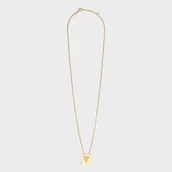 Online Alphabet Y Necklace in Brass with finish Women Alphabet | Categories·Necklaces