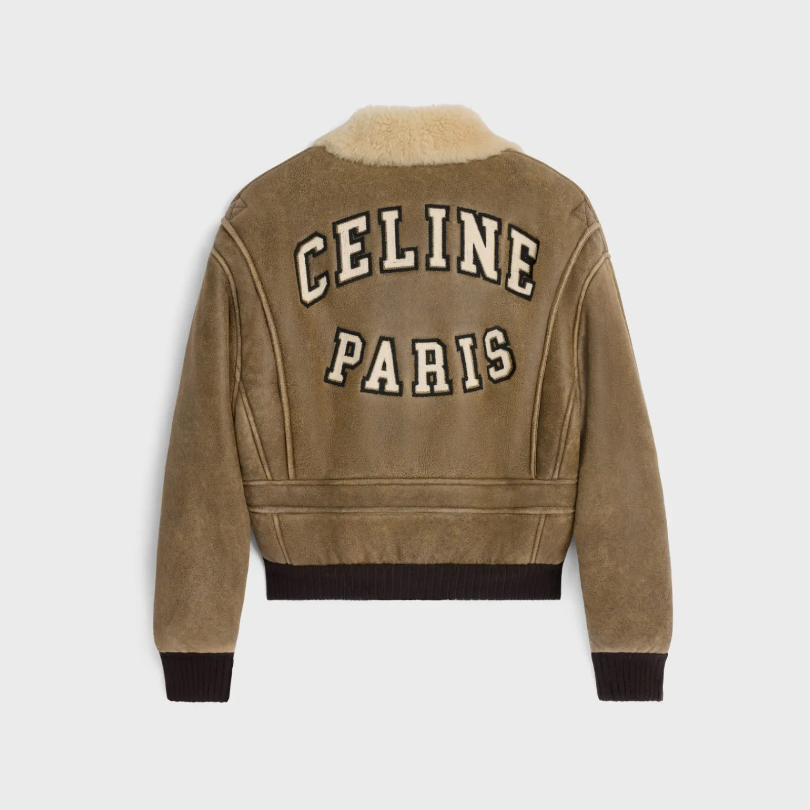 Clearance aviator blouson jacket in vintage shearling Women Leather And Shearling