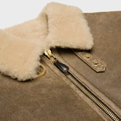 Clearance aviator blouson jacket in vintage shearling Women Leather And Shearling