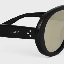 Outlet Aviator S300 Sunglasses in Acetate with Mirror Lenses Women Celine 3 Dots | Categories·Round