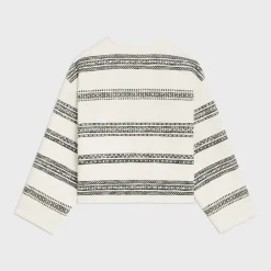 Online baja cardigan in striped tweed Women Jackets