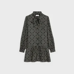 Outlet Basque mini dress in silk twill Women Dresses And Skirts