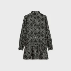 Outlet Basque mini dress in silk twill Women Dresses And Skirts
