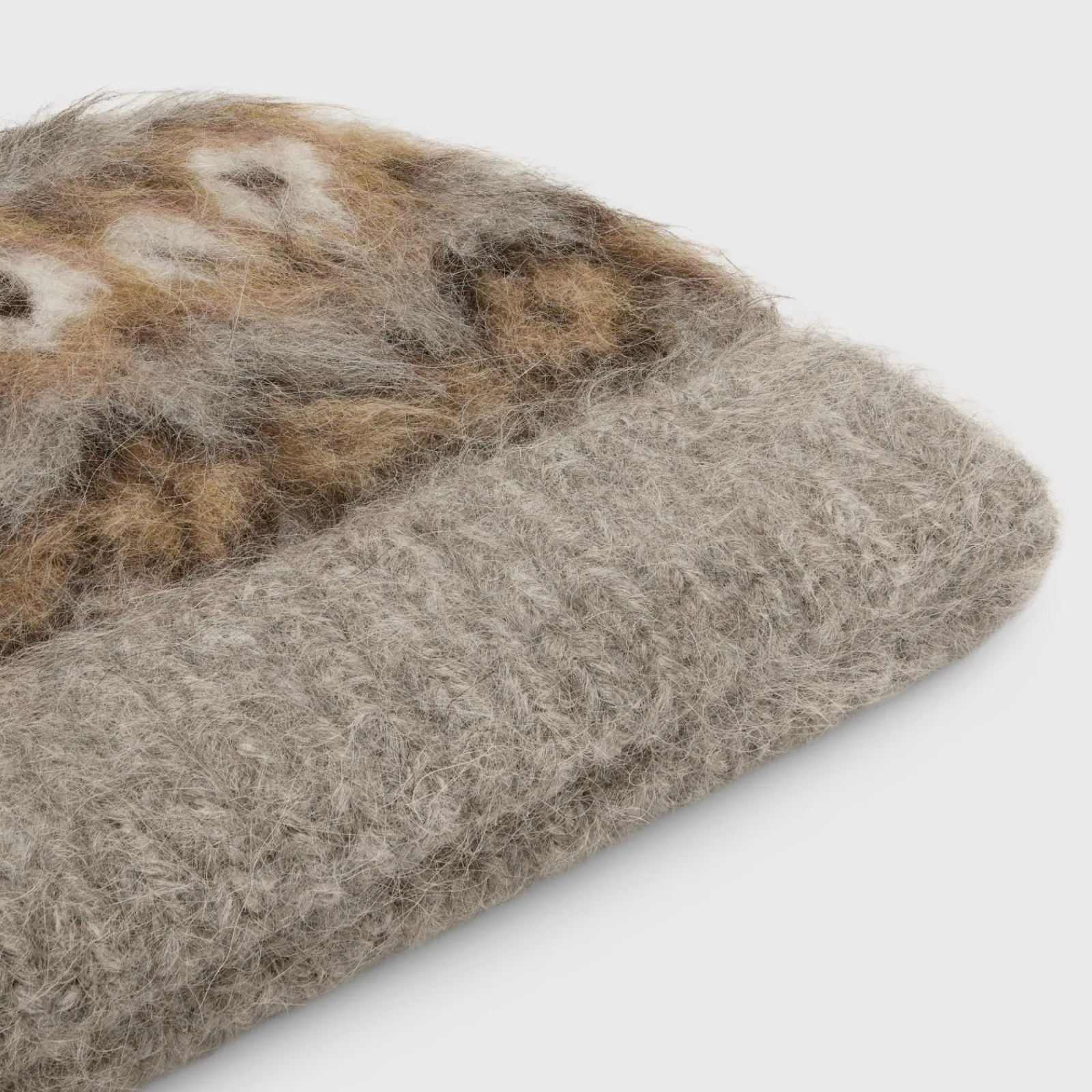 Hot beanie in brushed fair isle alpaca wool Hats And Soft Accessories