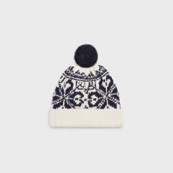 Clearance beanie in fair isle wool Women Beanies And Scarves