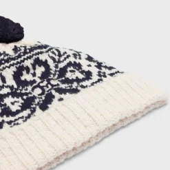 Clearance beanie in fair isle wool Women Beanies And Scarves