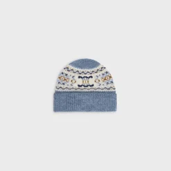 Sale beanie in triomphe fair isle wool Women Beanies And Scarves
