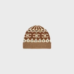 Discount beanie in triomphe fair isle wool Women Beanies And Scarves