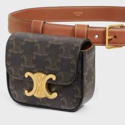 Hot BELT BAG TRIOMPHE BELT in TRIOMPHE CANVAS AND CALFSKIN Women Other Lines