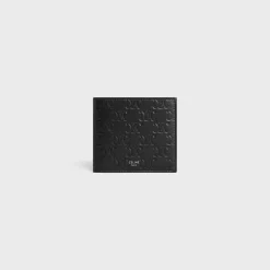 Outlet Bi-fold Wallet with Coin Compartment in Calfskin with triomphe embossed Essentials | Categories·Allets