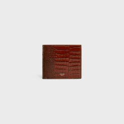 Fashion Bi-fold Wallet with Coin Compartment in CROCODILE EMBOSSED CALFSKIN Essentials | Categories·Allets