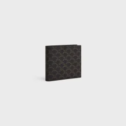New Bi-fold Wallet with Coin Compartment in Triomphe Canvas Triomphe Canvas | Essentials