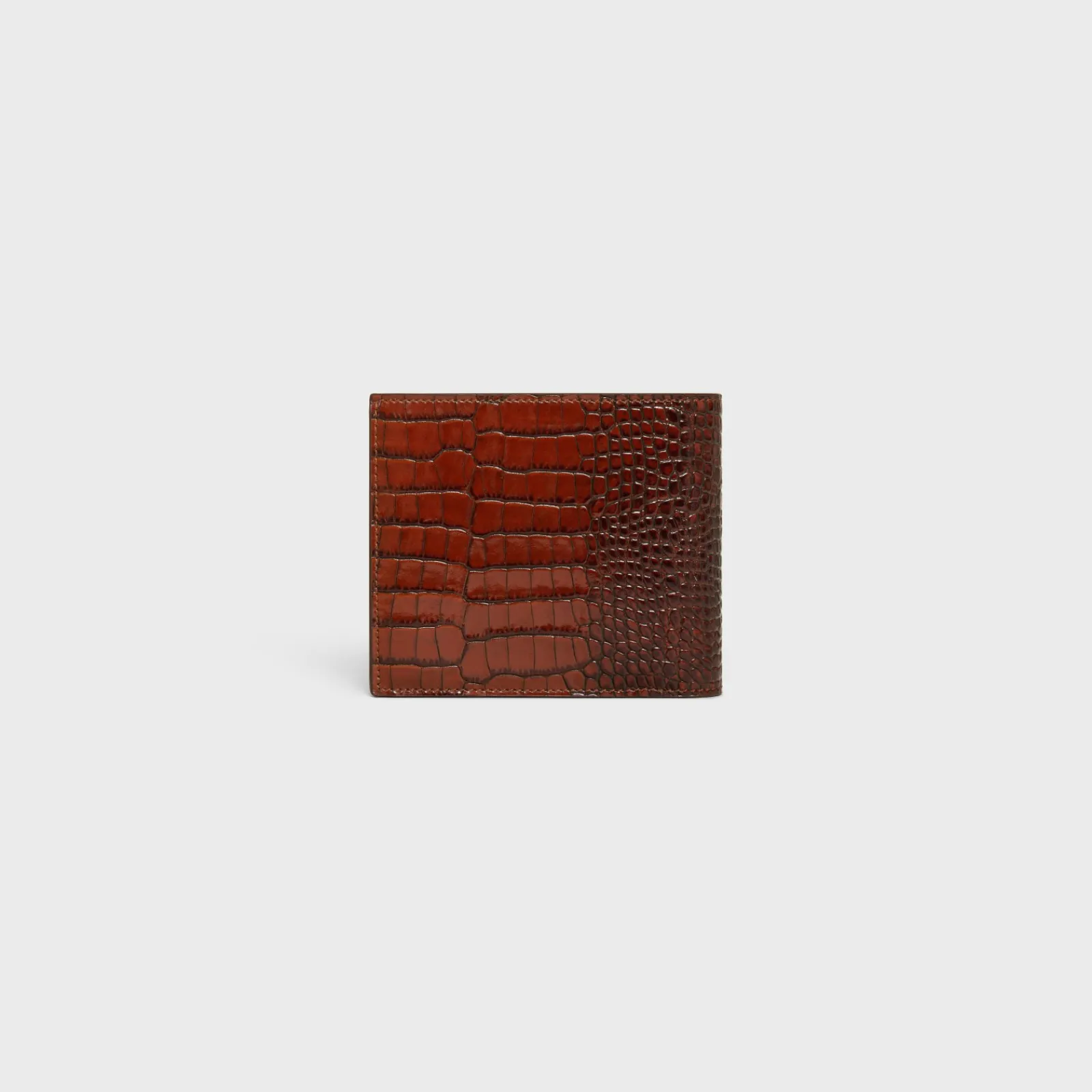 Fashion Bi-fold Wallet with Coin Compartment in CROCODILE EMBOSSED CALFSKIN Essentials | Categories·Allets