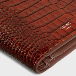 Fashion Bi-fold Wallet with Coin Compartment in CROCODILE EMBOSSED CALFSKIN Essentials | Categories·Allets