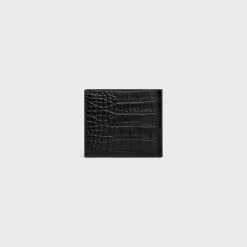 Fashion Bi-fold Wallet with Coin Stamped Croco Embossed Calf Essentials | Categories·Allets