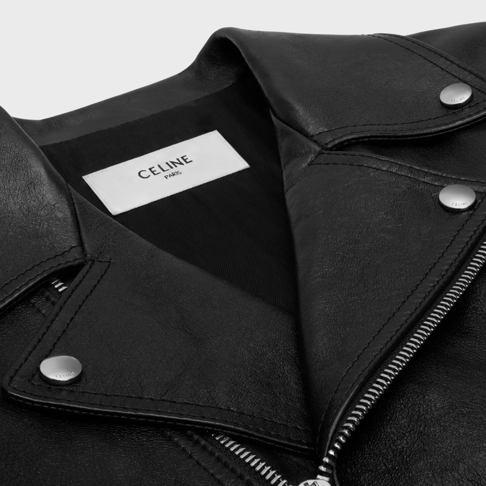 Online biker jacket with cabochons in calfskin Coats & Blousons | Leather