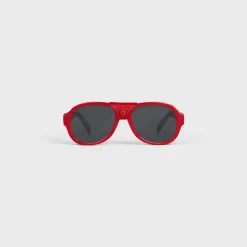 Best Black Frame 57 Sunglasses in Acetate with Leather Sunglasses