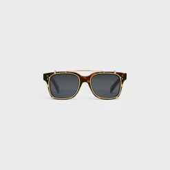 Sale Black Frame 51 Sunglasses in Acetate with Metal Sunglasses