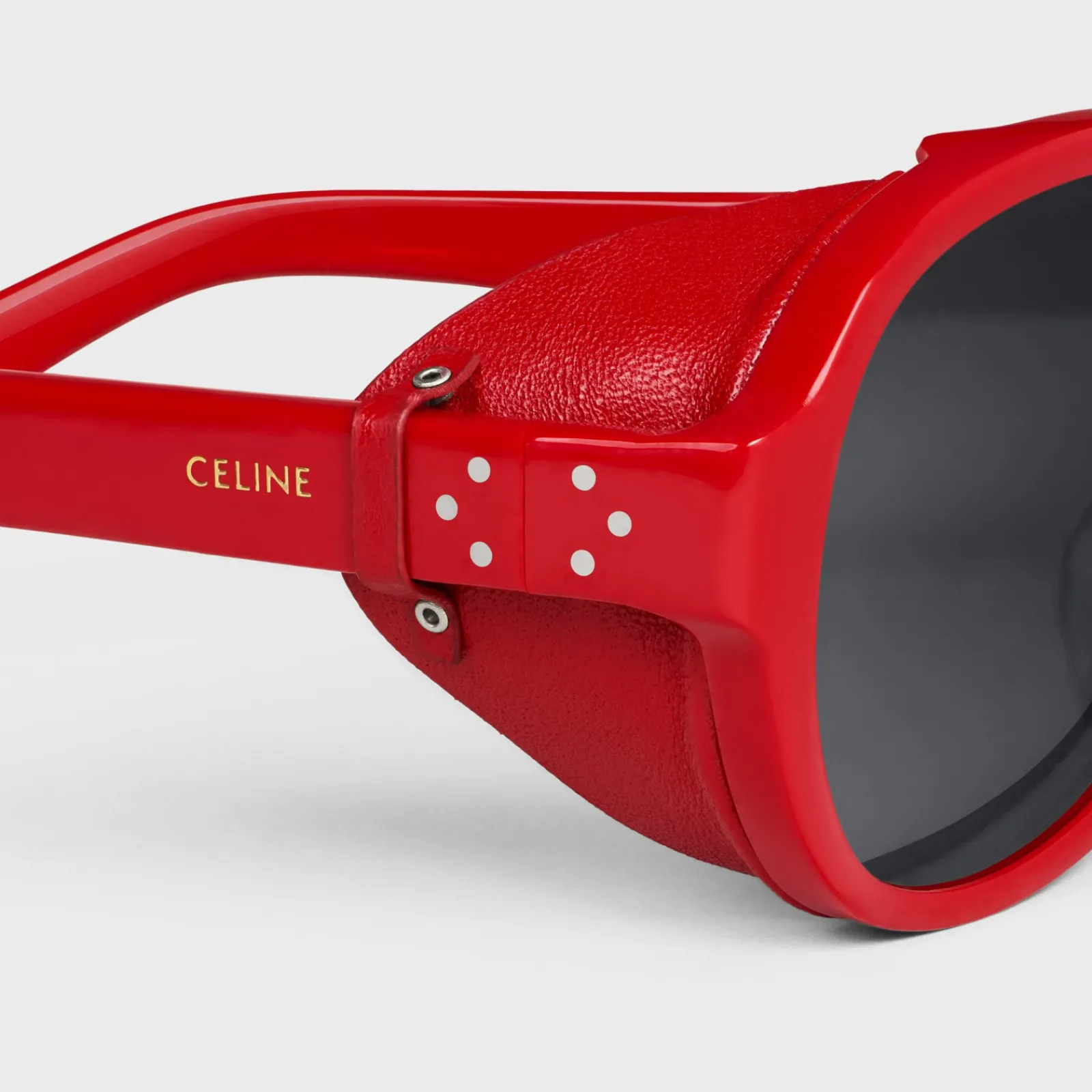 Best Black Frame 57 Sunglasses in Acetate with Leather Sunglasses