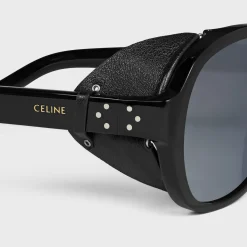 Online Frame 57 Sunglasses in Acetate with Leather Sunglasses