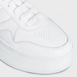 Online BLOCK SNEAKERS WITH WEDGE OUTSOLE in CALFSKIN Women Sneakers