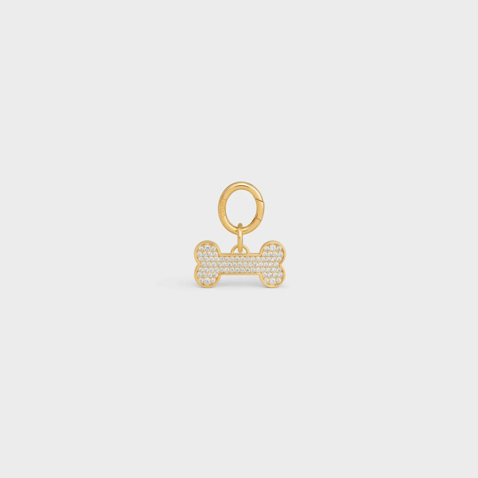 Fashion Bone strass dog medal in brass Dog Accessories