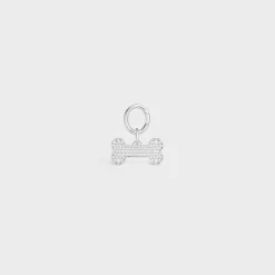 Hot Bone strass dog medal in brass Dog Accessories