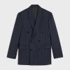 Fashion boxy jacket in striped cashmere wool Jackets & Trousers