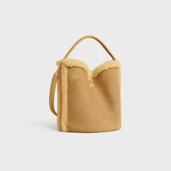 Hot Bucket 16 SOFT Bag in SUEDE CALFSKIN AND SHEARLING Women More Lines·Other Lines | Categories·Cross-Body Bags