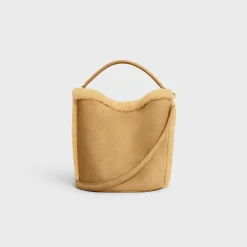 Hot Bucket 16 SOFT Bag in SUEDE CALFSKIN AND SHEARLING Women More Lines·Other Lines | Categories·Cross-Body Bags